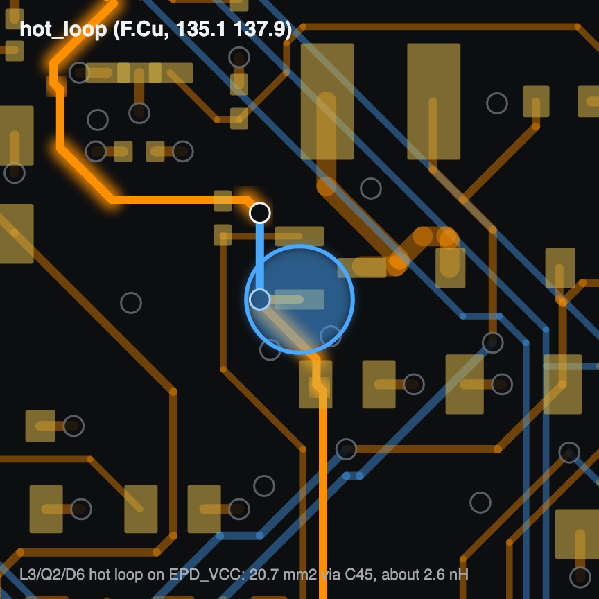 The e-paper booster loop, about 2.6 nH